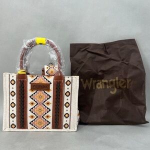 Wrangler✨🤎💛 Geometric Brown and Cream Tote